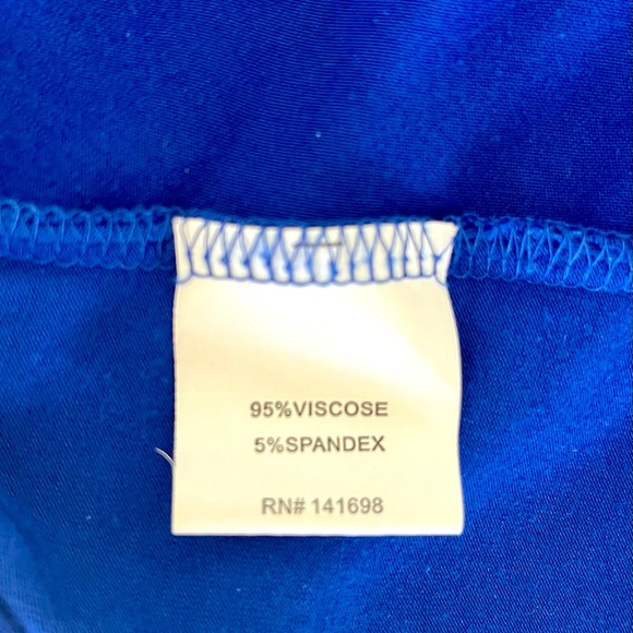 Apres Ramy Brook Women's Cobalt Blue/Black Trim Halter Top.  One size fits all. - Picture 4 of 6